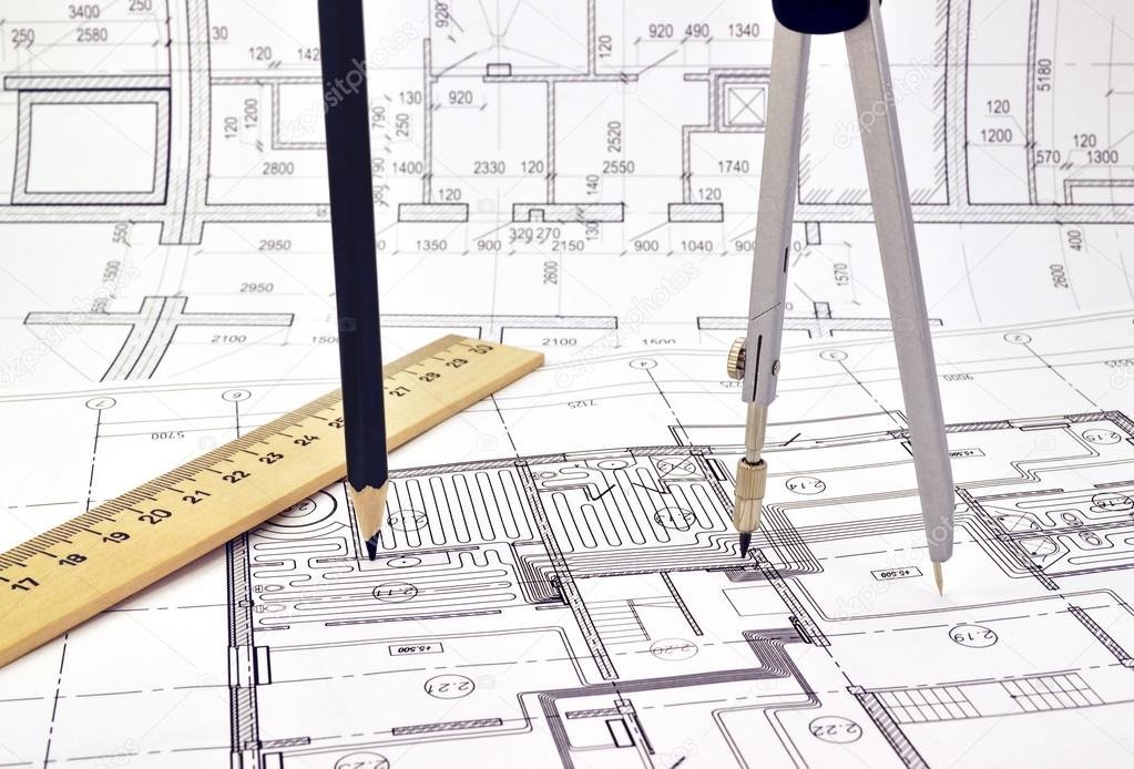 Disegnare una planimetria delledificio — foto stock © georgimironov ... Come fare una planimetria