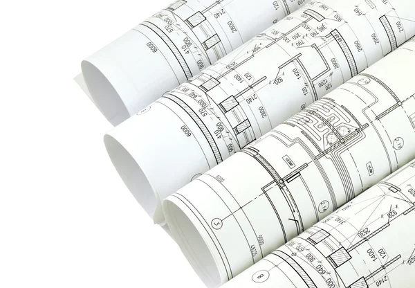 Project drawings isolation — Stock Photo, Image