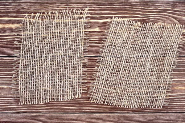 Toile de jute et planches — Photo