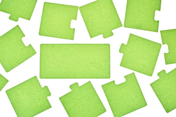 Puzzles on a white background — Stock Photo, Image