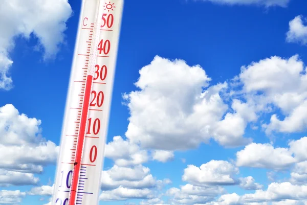 Thermometer und Temperatur — Stockfoto