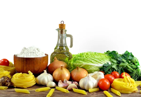 Gemüse und Mehl — Stockfoto
