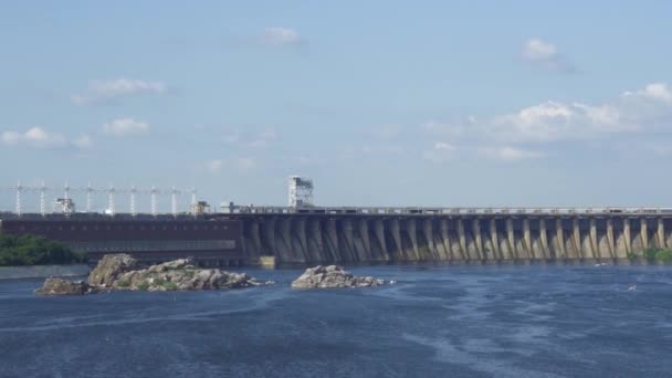 Barragens Hidroeléctricas Zaporozhye Ucrânia — Vídeo de Stock