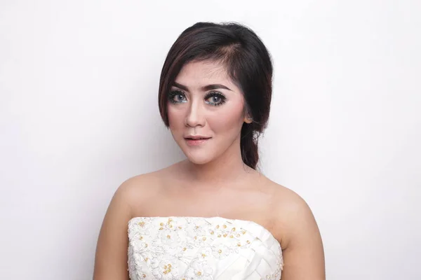 Model Kecantikan Asia Tersenyum Untuk Makeup Close Beautiful Asian Face — Stok Foto