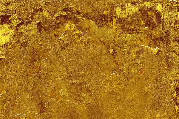 Brillante Fortuna Yeso Oro Sobre Fondo Textura Pared — Foto de Stock