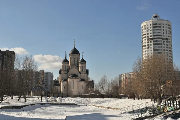 モスクワ ロシア神の母の教会はマリノで「私の悲しみを和まれる」。モスクワ(ロシア). — ストック写真