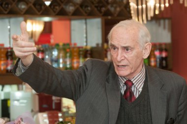 Ünlü Sovyet oyuncu Vasily Lanovoy, duygu ile bir portre