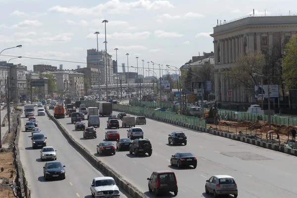 Rekonstruktion der Leningrader Autobahn, Moskau, Russland — Stockfoto