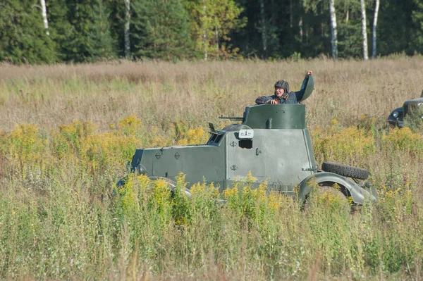 Tchernogolovka Région Moscou Russie Août 2018 Ancienne Voiture Blindée Légère — Photo