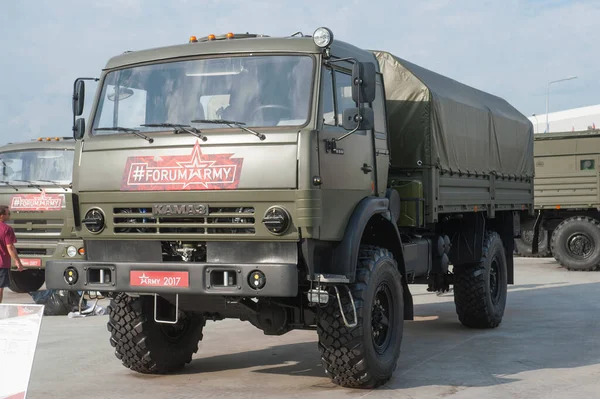 Militar Ground Alabino Moscow Oblast Rússia Agosto 2017 Novo Caminhão — Fotografia de Stock