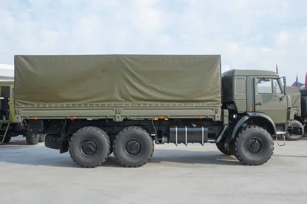 Militar Ground Alabino Moscow Oblast Rússia Agosto 2017 Caminhão Longo — Fotografia de Stock