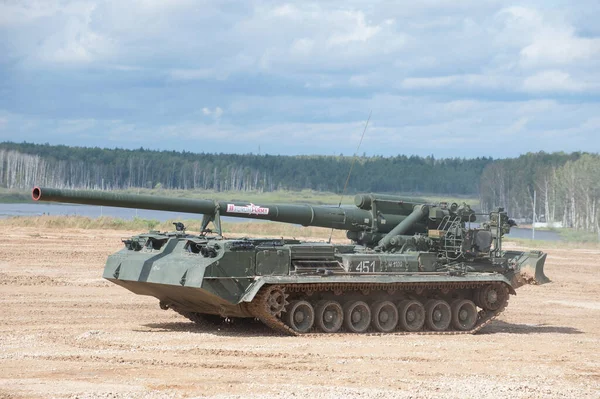 Militära Grund Alabino Moscow Oblast Ryssland Aug 2017 Sovjet 203Mm — Stockfoto