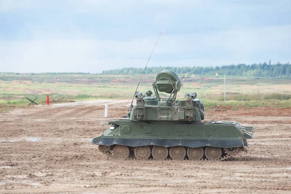 Militar Ground Alabino Moscow Oblast Rússia Ago 2017 Unidade Autopropulsora — Fotografia de Stock