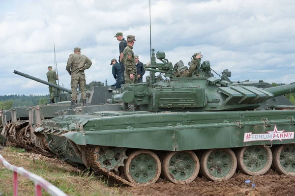 Militära Ground Alabino Moscow Oblast Ryssland Aug 2017 Ryska Huvudtanken — Stockfoto