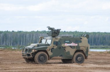 ALABINO, MOSCOW OBLAST, RUSSIA - 24 Ağustos 2017: Rus zırhlı aracı 