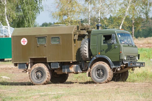 Militärgerung Alabino Moskau Oblast Russland Aug 2017 Der Russische Militärkrankenwagen — Stockfoto