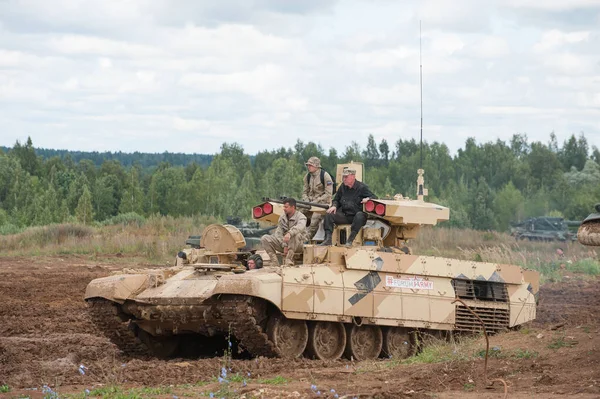 Militar Ground Alabino Moscow Oblast Rússia Agosto 2017 Tanques Apoio — Fotografia de Stock