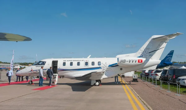 Жуковский Россия Августа 2019 Года Двухмоторный Бизнес Реактивный Самолет Pilatus — стоковое фото