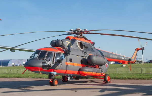 Zhukovsky Russia August 2019 Russian Military Arctic Helicopter Mil 8Amtsh — Stock Photo, Image