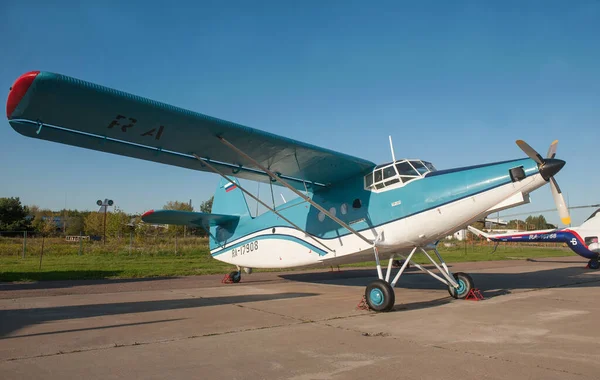 Schukowski Russland August 2019 Einmotoriges Russisches Propellerflugzeug 301 Modernisierte Antonov — Stockfoto