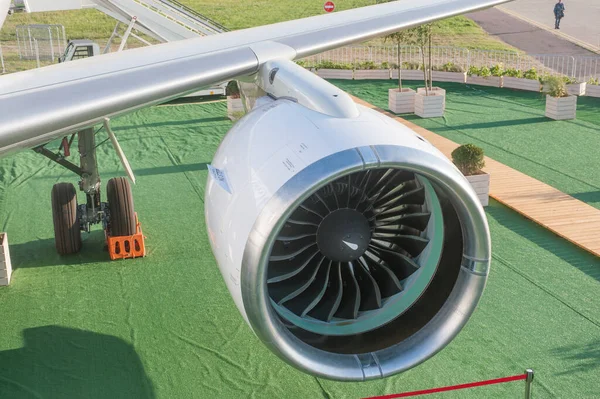 Жуковский Россия Августа 2019 Года Американский Турбореактивный Двигатель Pratt Whitney — стоковое фото