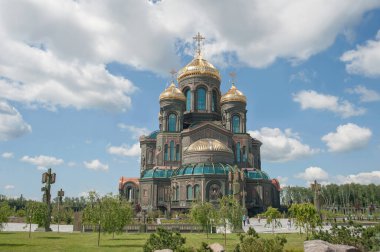 KUBINKA, MOSCOW REGION, RUSSIA - 26 Haziran 2020: Rusya Silahlı Kuvvetleri 'nin Yeni Ana Kilisesi