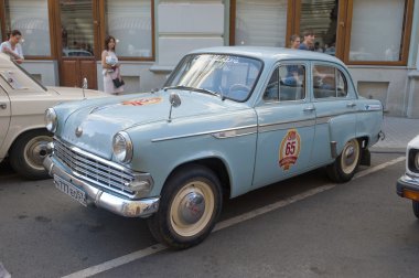 Araba moskvich-403ie retro ralli gorkyclassic, sakız, Moskova