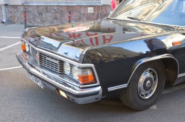Sovyet retro araba chaika gaz-14 retro ralli gorkyclassic, sakız, Moskova, parça Önden Görünüm