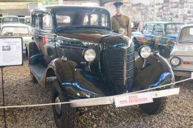 gaz-11-73 (siyah kuzgun) rogozhsky retro otomobil Müzesi nkvd kukla bir yaş ile val, Moskova