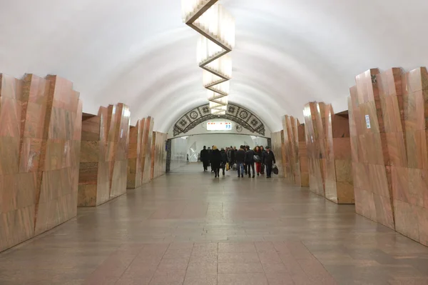 Interiér stanice metra Barrikadnaja, Moskva — Stock fotografie