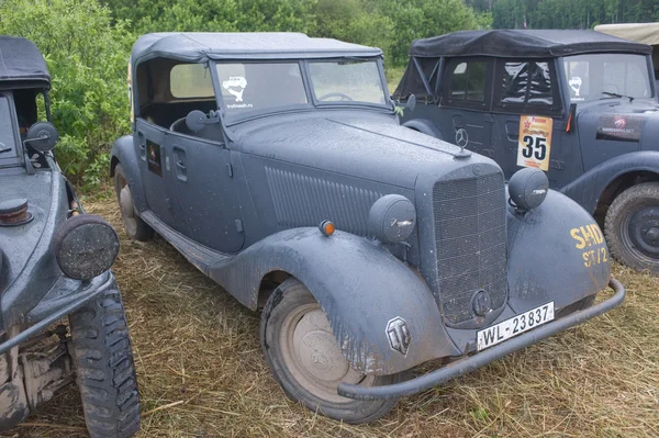 German car Mercedes 170VK Polizei, 3rd international forum "Engines of war" near the town of Chernogolovka, Moscow region — Stock Photo, Image