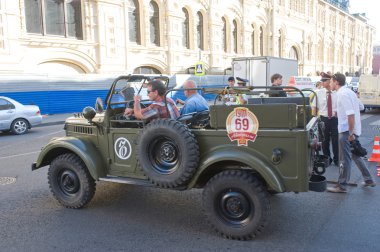 Sovyet retro gaz-69 retro ralli gorkyclassic sakız, Moskova, yan görünüm hakkında doğum