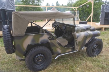 Sovyet askeri retro gaz-64 yakınındaki şehir chernogolovka 