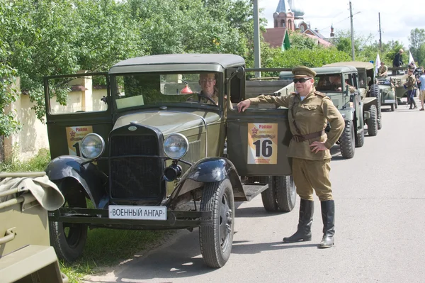 Soviet old car GAZ-AA at the 3rd international meeting of "Motors of war" near the city Chernogolovka — Stock Photo, Image