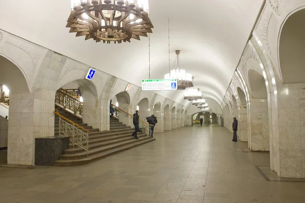 Inre av tunnelbanestationen "Pushkinskaya", Moskva, Ryssland — Stockfoto