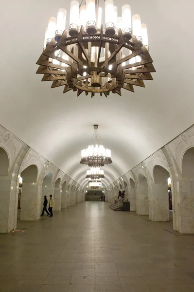 El interior de la estación de metro de Moscú "Pushkinskaya " — Foto de Stock