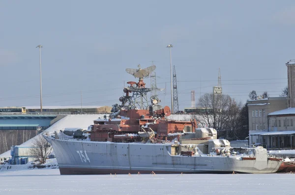 Warship Museum TFR "Friendly", Khimki reservoir — Stock Photo, Image