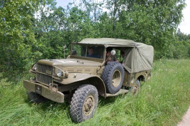 Retro car Dodge WC-51 at the 3rd international meeting of 