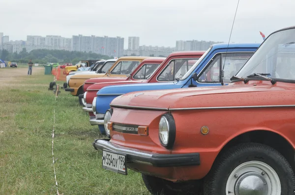 Il numero dei soviet di automobili ZAZ Zaporozhets la mostra Autoexotics-2011, Mosca, Tushino — Foto Stock