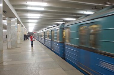 İç bir Moskova metro istasyonu 