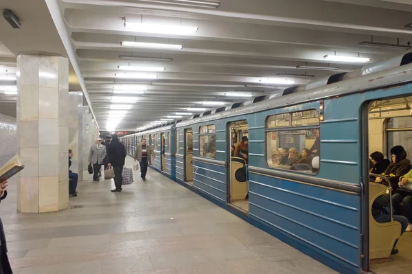 Station van het Moskou metro station "Polezhaevskaya" — Stockfoto