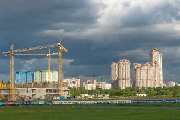 Tushino airfield, a view of the construction of the stadium