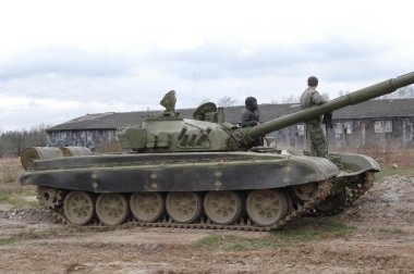 Russian T-72 tank at the landfill in Kubinka