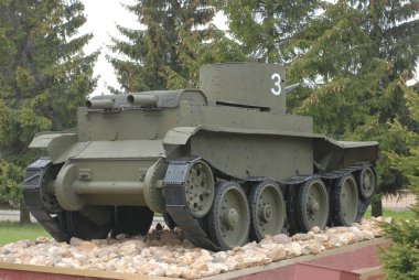 Soviet light wheel-track tank BT-2 in the Museum of arm