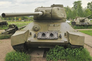 The tank Museum in suburban Snegeri, Soviet tank T-34-85