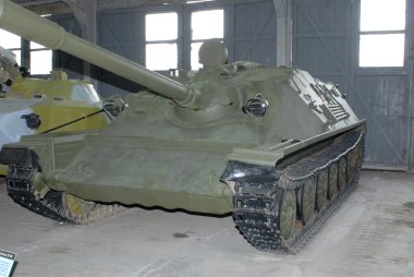 Sovyet Hava Kundağı Motorlu Su-85 zırhlı araçlar, Kubinka, Moscow region, Rusya Müzesi'nde