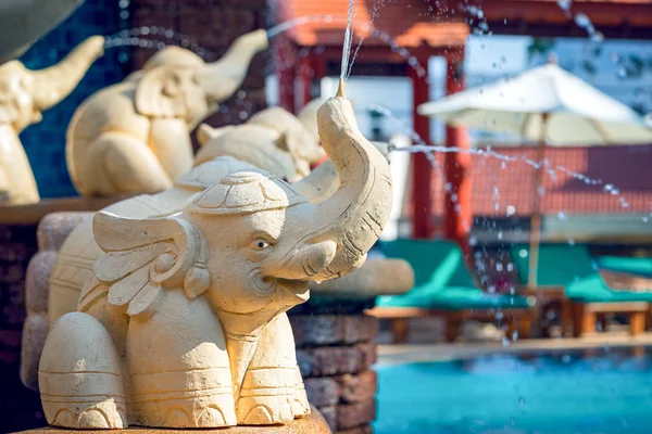 Elephant Water Feature at a Thai Spa Resort