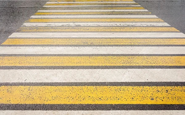 Yellow and white pedestrian crossing Stock Picture