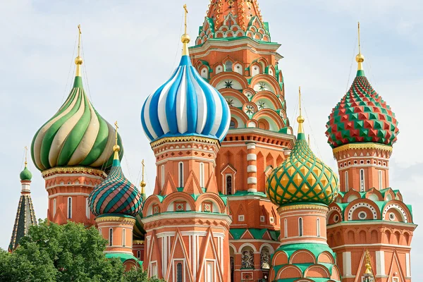 St. Catedral de Basilio en la Plaza Roja de Moscú, Rusia — Foto de Stock