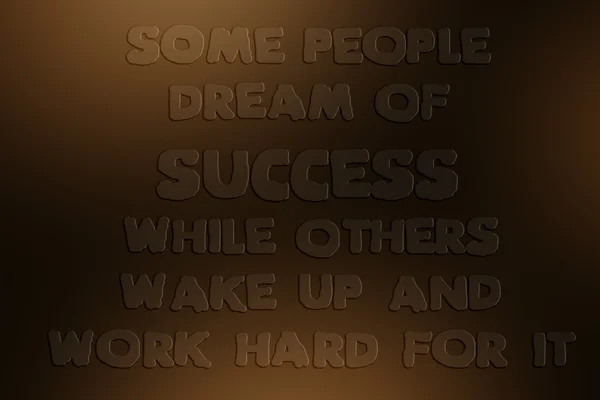Some people dream of success while others wake up and work hard at it. Wisdom sentence, wise and positive phrase. Quote for inspiration and motivation. Univen transparent font.
